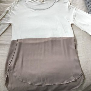 Anthropologie Tan and Cream Top - great condition!